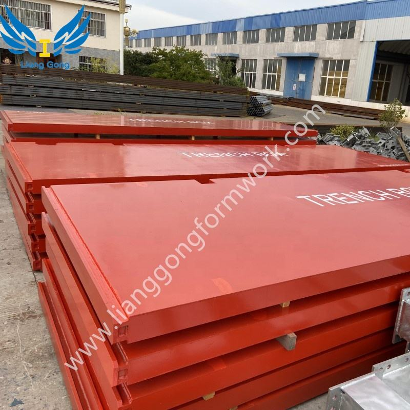 China Lianggong Customized Adjustable Steel Trench Shields Trench Shoring Box for Ditch Construction