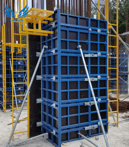 Adjustable Light-Weight Steel Frame Formwork With Plywood Panels For Columns and Walls Concrete Construction