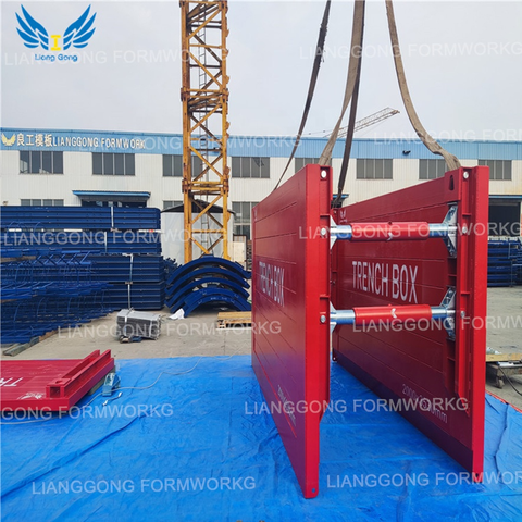 Lianggong lightweight Steel Trench Shoring Box Manhole box for Pipe Laying Construction