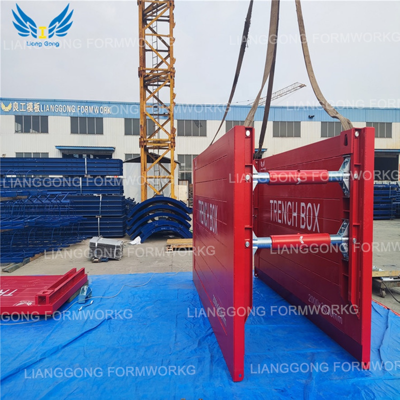 Lianggong lightweight Steel Trench Shoring Box Manhole box for Pipe Laying Construction