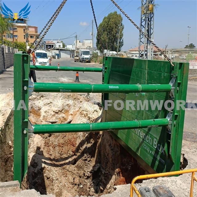 Lianggong Trench Shoring Shields Trench Shoring System Used in The Excavation of Ditches And Pipe Laying
