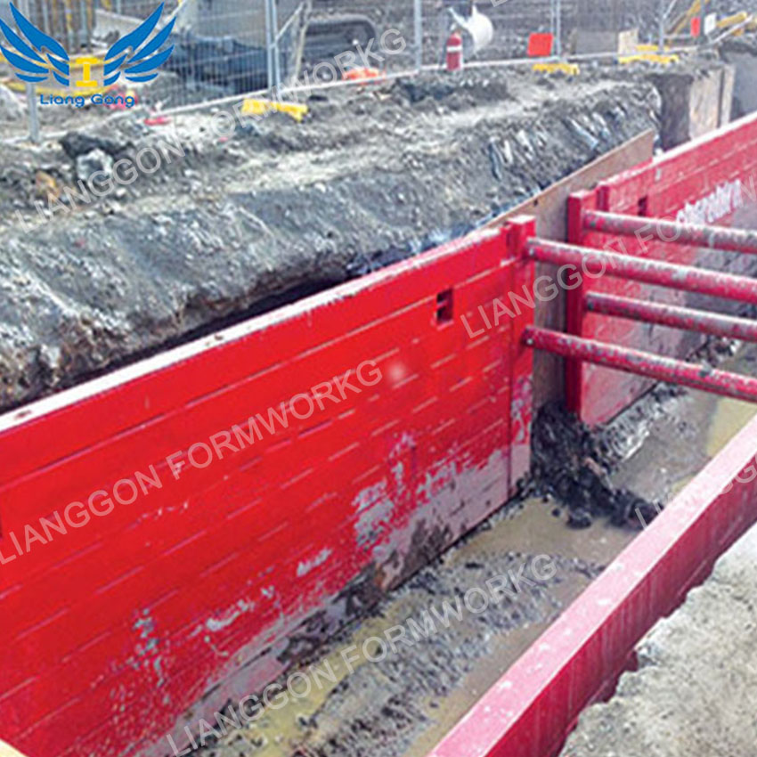 China Lianggong Customized Adjustable Steel Trench Shields Trench Shoring Box for Ditch Construction