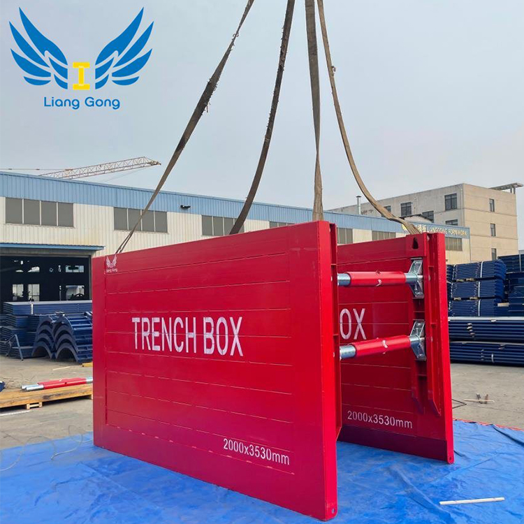 Lianggong High-Quality All-Steel Q355B Trench Box Trench Shoring System for Pipe Laying and Excavation