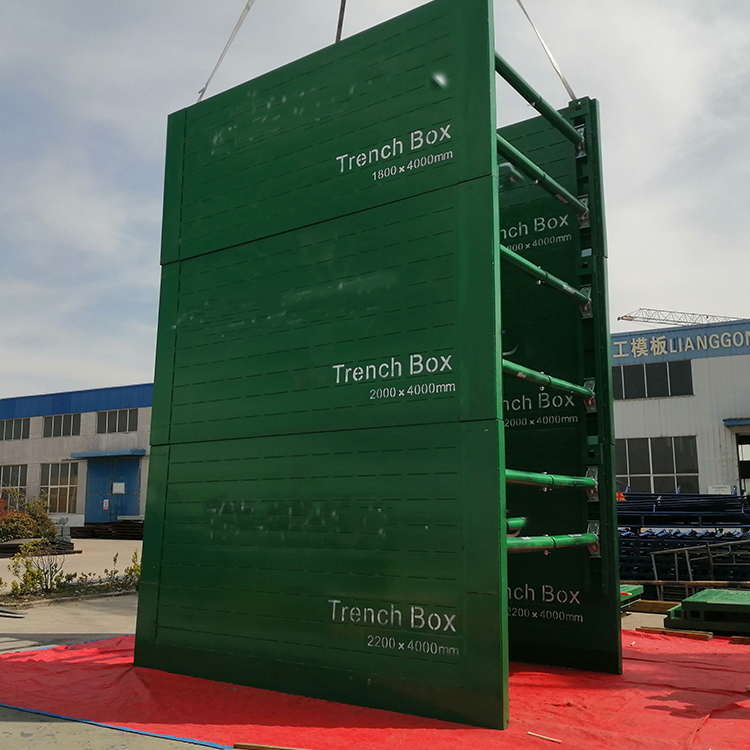 Lianggong High-Quality All-Steel Q355B Trench Box Trench Shoring System for Pipe Laying and Excavation