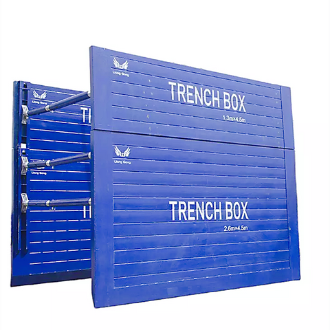 China Manufacturer Lianggong Lightweight All-Steel Trench Shoring Box for Pipe Laying Construction